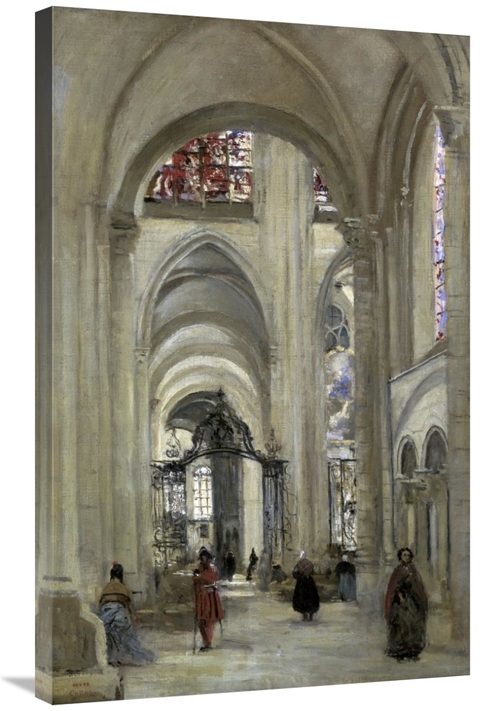 Global Gallery GCS-281913-36-142 36 in. Interior of the Sens Cathedral
