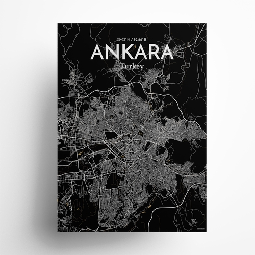 Ankara City Map Poster