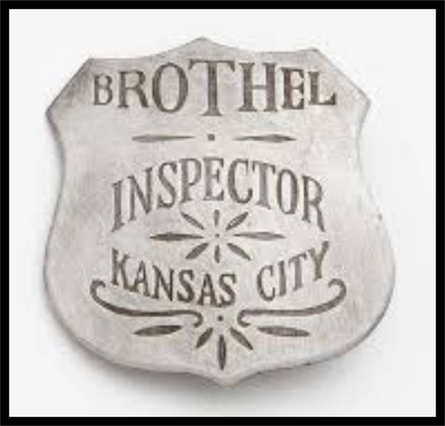 3 Inch Cloth  Patch Brothel Inspector Old West Badge 1880