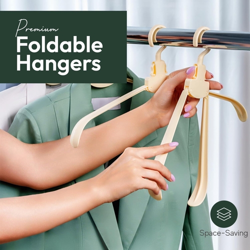 5 Pack Foldable Plastic Hangers   Maximize Closet Space Durable and