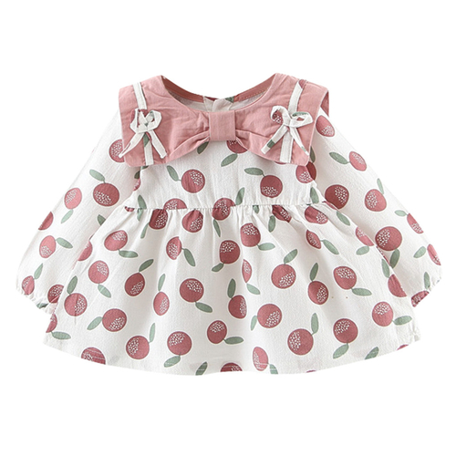 Baby Dress Long Sleeve Infant Baby Girls Bow