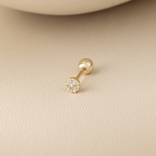 14K (58.5%) SOLID GOLD TINY CIRCLE PIERCING