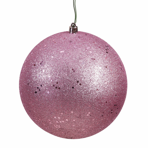 Vickerman N593045DQ 12 in. Mauve Sequin Drilled Cap Christmas Ornament