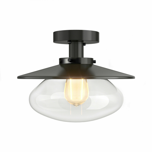 Vintage styled Ceiling Light with Glass Shade (E27 Bulb)