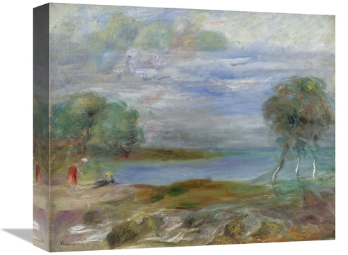 Global Gallery GCS-267109-16-142 16 in. Two People at the Waters Edge 