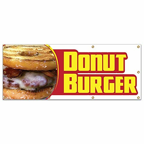 SignMission B-96 Donut Burger19 96 in. Concession Stand Food Truck Sin