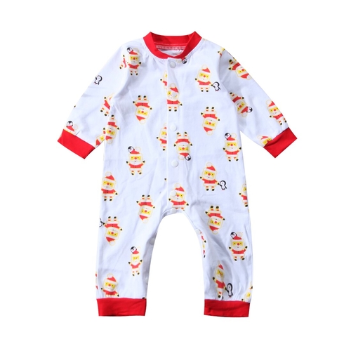 Babies Christmas Santa Printing Rompers Newborn