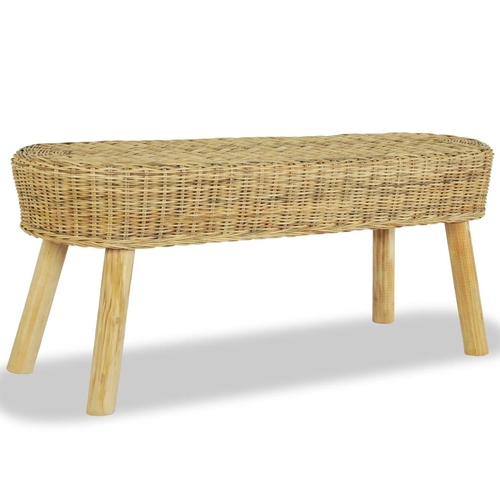 Hall Bench 43.3"x13.8"x17.7" Natural Rattan