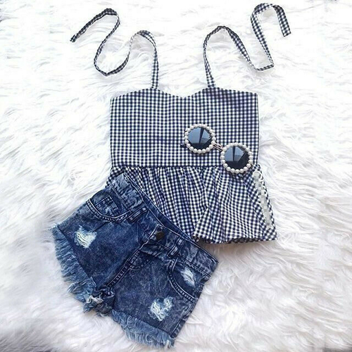 2 PCS 2019 Kid Baby Girl Clothes Set Summer