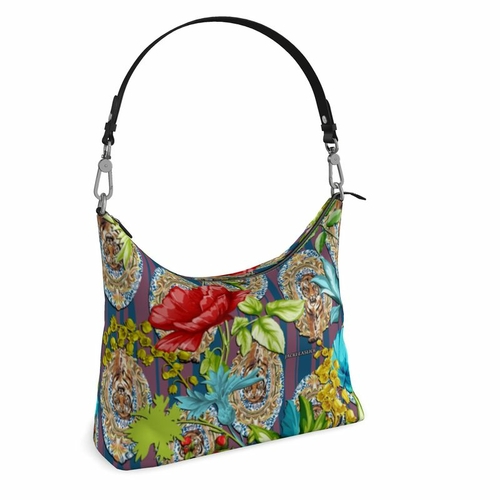 Jacki Easlick Tiger Flower Shoulder Bag Handbag