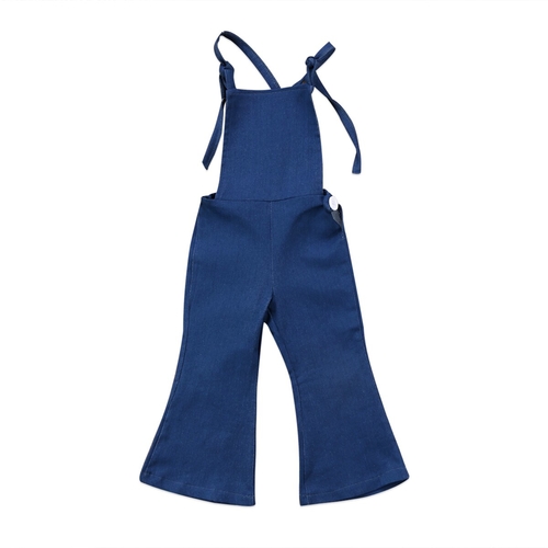 2017 Toddler Kids Girls Denim Strap Bib Pants