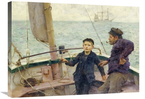 Global Gallery GCS-267429-30-142 30 in. The Steering Lesson Art Print 