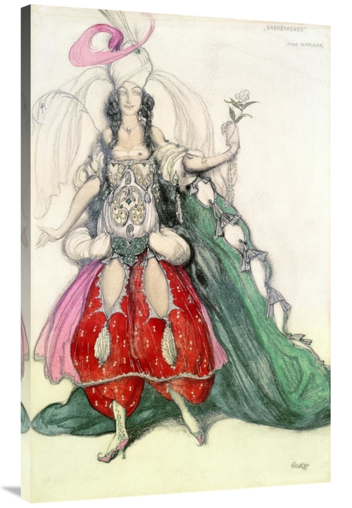 Global Gallery GCS-267661-44-142 44 in. Costume Design for Scheherazad