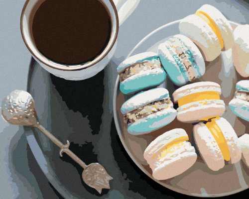 Paint by Numbers - COFFEE AND MACAROONS II