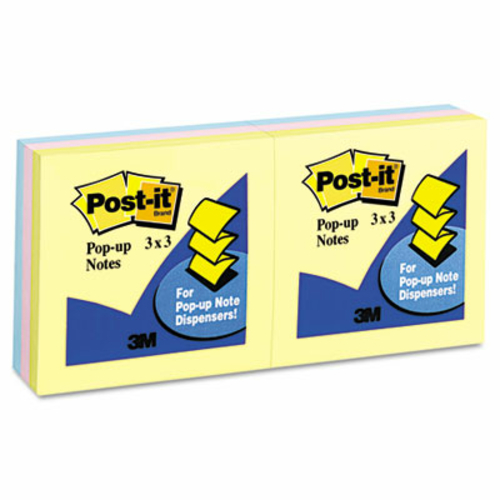 Sticky note Pop-up Notes R-330-AP Pop-Up Refills- 3 x 3- Three Pastel 