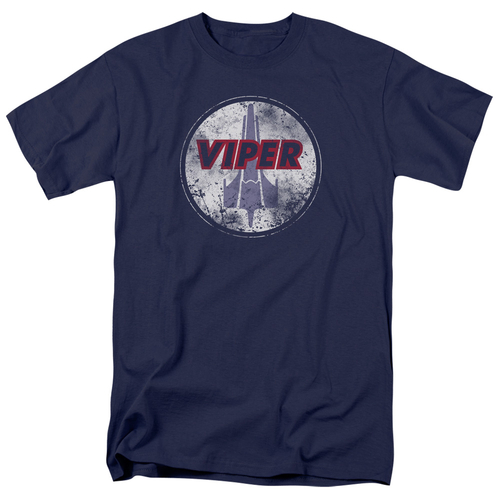Trevco BSG272-AT-1 BSG War Torn Viper Logo-S by S Adult Short Sleeve S
