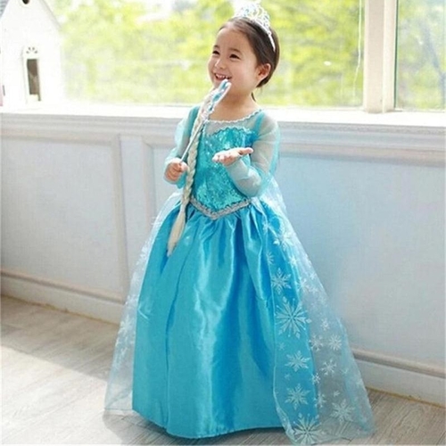 3 10 Years Cosplay Princess Elsa Anna Dress Kid