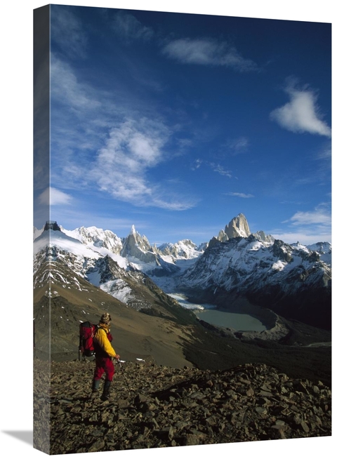 Global Gallery GCS-453413-1624-142 16 x 24 in. Hiker Admiring Cerro To