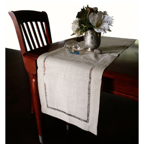 Nice & Great Beautiful Hemstitched Table Runner Quality Natural Square