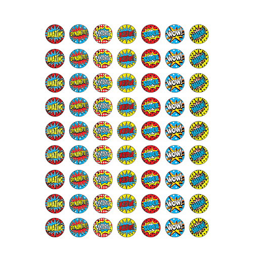 Teacher Created Resources TCR5642-12 Superhero Mini Stickers - Pack of