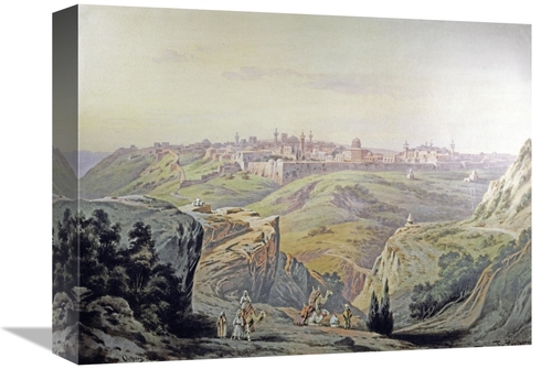 Global Gallery GCS-268377-16-142 16 in. A View of Jerusalem Art Print 