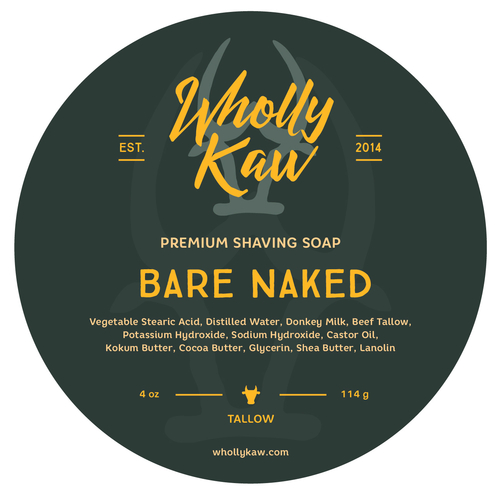 Unscented Bare Naked Shave Soap