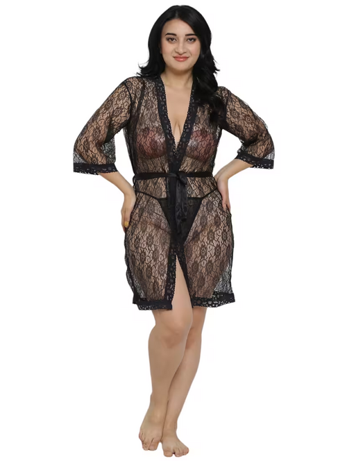 women lace detailed babydoll