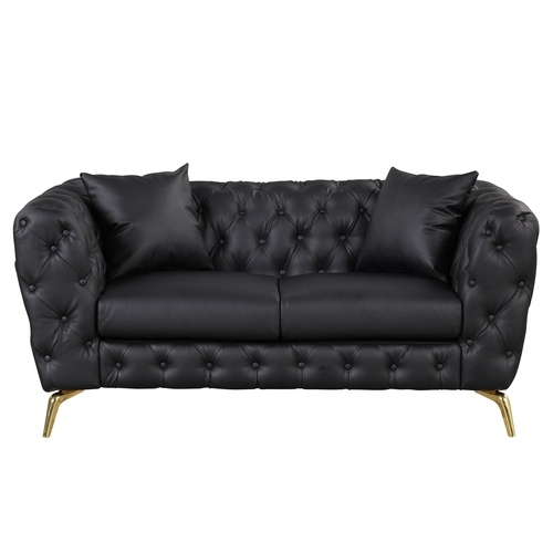 65.5" Modern Sofa Couch PU Upholstered Loveseat Sofa with Sturdy Metal