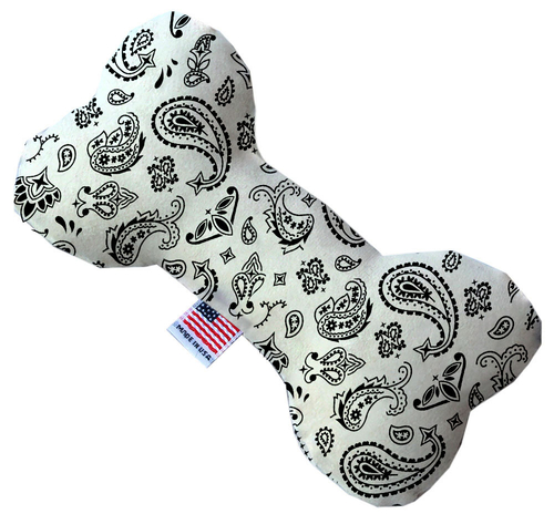 Mirage Pet 1259-CTYBN10 White Western Canvas Bone Dog Toy - 10 in.