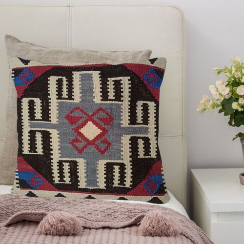 Kilim Handwoven Rosy Finch Cushion Cover