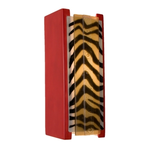 A19 RE117-MR-ZCM reFusion Safari Wall Sconce Matador Red and Zebra Car