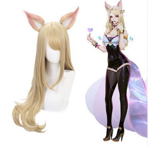 League Of Legends Ahri Cosplay Wig With Two Ears