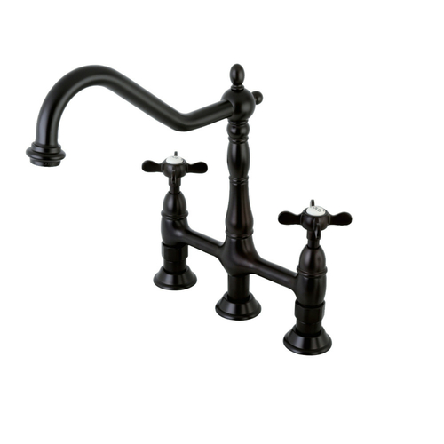 Kingston Brass KS1275BEXBS 8 in. Centerset Kitchen Faucet & Brass Spra