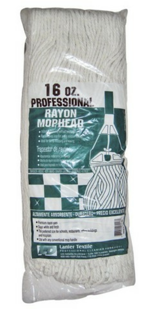 Lanier 111-RAY-16 16 oz Cut End Rayon Mop Head - pack of 6