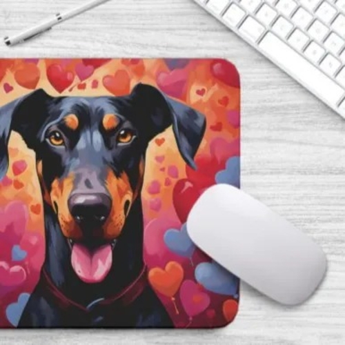 Main Sweetheart Dog Doberman Non-Slip Rubber Mousepad image