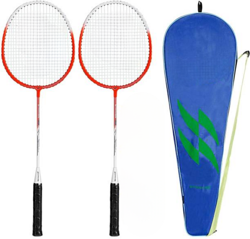 Light Aluminium Badminton Racquet With Full Cover | Made In India(Set