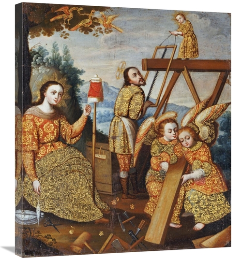 Global Gallery GCS-268594-30-142 30 in. The Holy Family in Nazareth Ar