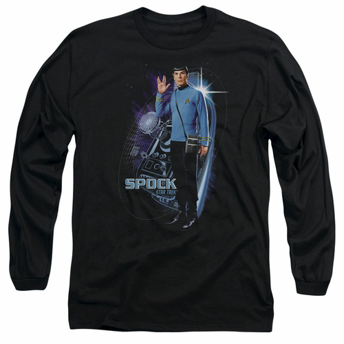 Trevco CBS907-AL-6 Star Trek & Galactic Spock Long Sleeve Adult Cotton