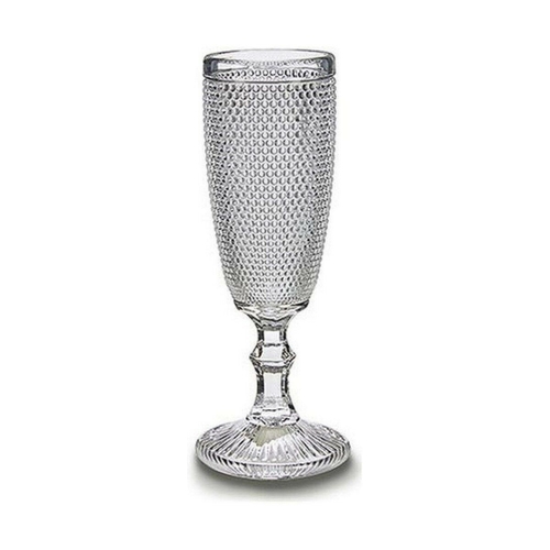 Champagne glass Points Transparent Glass 6 Units (185 ml)