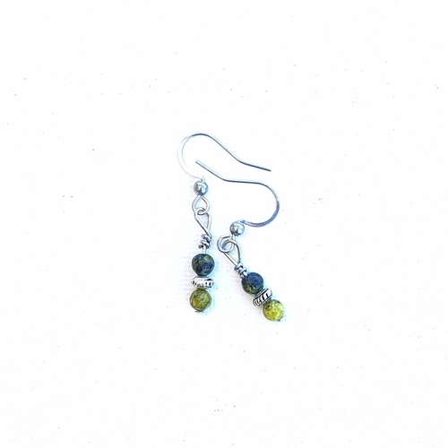 Celtic Earrings Irish Earrings Small Dangle Earrings Green Earrings