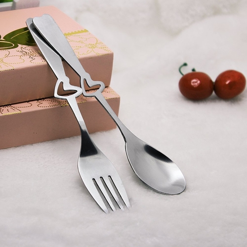 Two Hearts Spoon and Fork Set