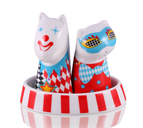 Salt and Pepper Set - Circus Masks