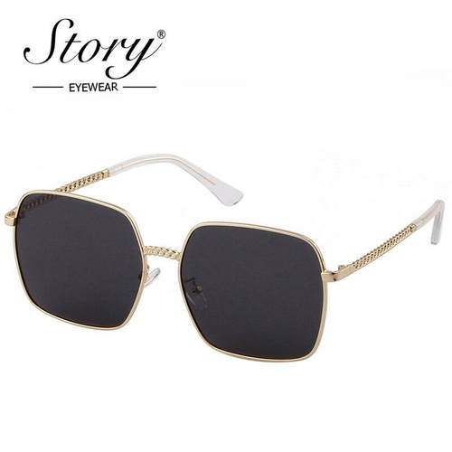 Fashion square polarized sunglasses women men luxury brand designer