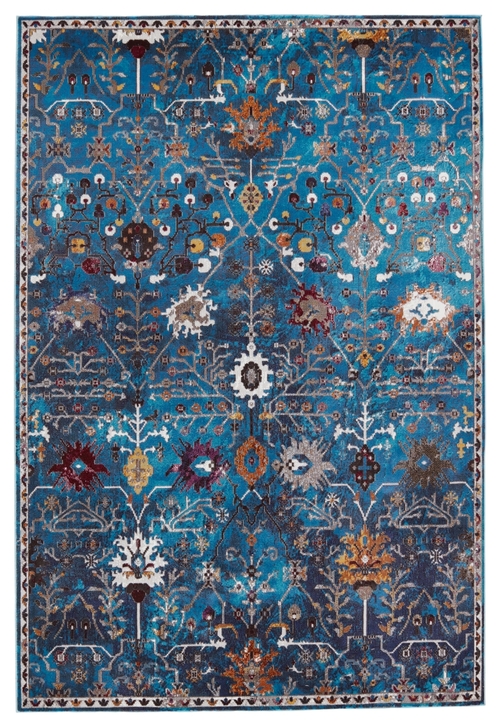 Vibe by Jaipur Living RUG150811 Zaniah Trellis Blue & Multi Color Area