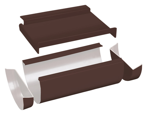 Plastmo 5005374 Classic Brown Vinyl Half Round Gutter Connector