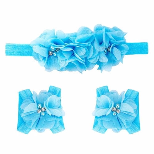 Fashion Baby girl headband Foot Flower Barefoot