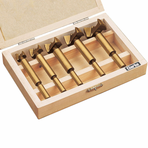 Clarke CHT365 5pce Metric Forstner Bit Set