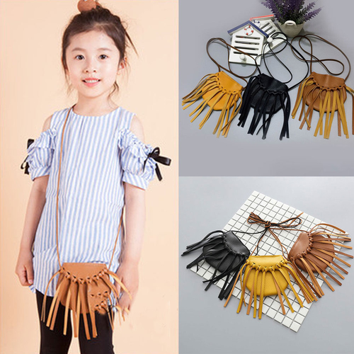 Fashion Infant Kids Baby Girls Tassel Bag Coin