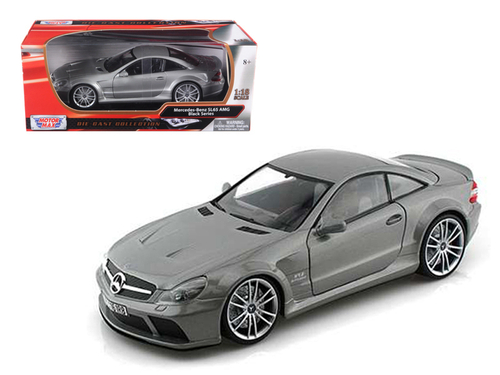 Mercedes SL65 AMG Black Series (R230) Grey 1/18 Diecast Model Car by