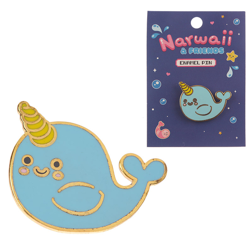 Cute Narwhal Design Enamel Pin Badge